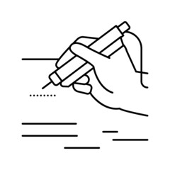 laser surgery device line icon vector illustration