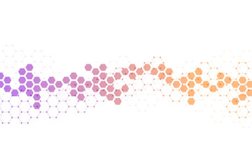 Hexagons pattern background. Genetic research, molecular structure. Chemical engineering. Concept of innovation technology. Used for design healthcare, science and medicine background