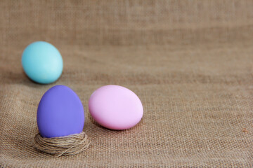 colorful round festive easter eggs