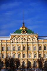 Fototapeta premium Moscow Kremlin architecture in winter. 