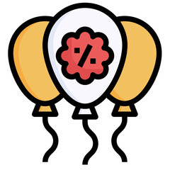 BLACK FRIDAY filled outline icon,linear,outline,graphic,illustration