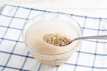 Barley porridge in water. Rinse grains before cooking. Recipe step by step