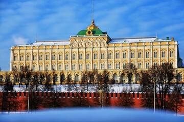 Obraz premium Moscow Kremlin architecture in winter. 
