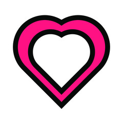 valentine's day basic element pink heart vector icon. Eps10.