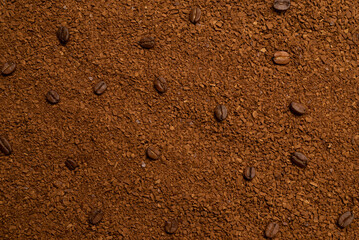 Instant coffee isolated on a background.