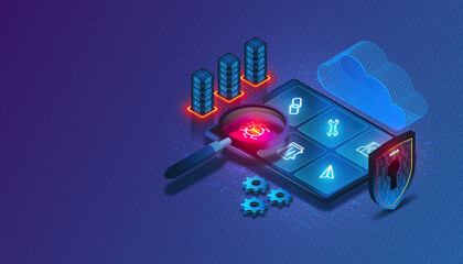 Application Security Testing Concept - AST - 3D Illustration