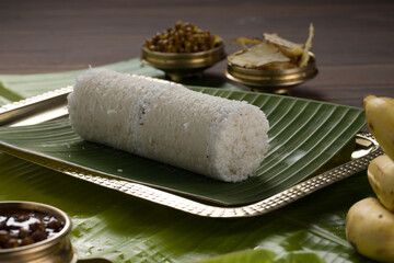 Puttu or Raw rice puttu/Arisi Maavu Puttu with chana curry/ kadala curry-Kerala special breakfast items