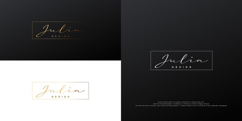 Luxury logo design collection for branding coporate identity Free Vector