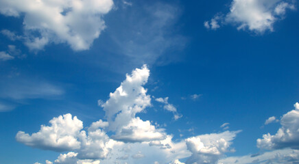 Blue sky background with clouds