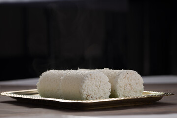 Puttu/Raw rice puttu/Arisi Maavu Puttu -Kerala special breakfast items made using raw rice flour