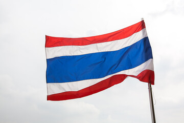 Fototapeta na wymiar Thailand Flag on the sky
