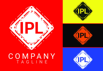 IPL letter new logo and icon design
