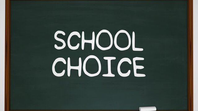 School Choice Chalkboard Education Learning Change Move District Location 3d Animation
