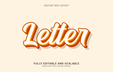 editable text effect, Letter style