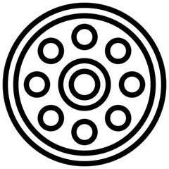 FILM REEL line icon,linear,outline,graphic,illustration