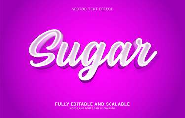 editable text effect, Sugar style
