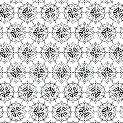 Mandala flower geometric black and white pattern vector background vector in illustration graphics vector