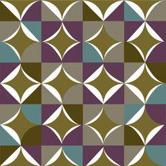 Ornamental composition of derived circle shapes.