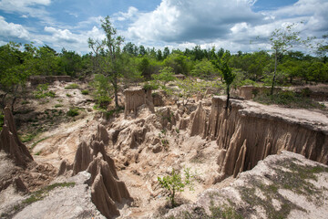 Pong Yup in Ratchaburi Province, Thailand , where a subsidence-natural phenomenon when the land...