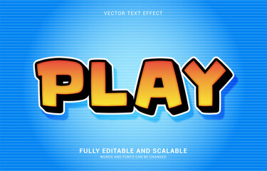 editable text effect, Play style