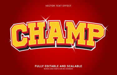 editable text effect, Champ style