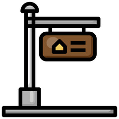 REAL ESTATE filled outline icon,linear,outline,graphic,illustration