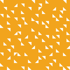 White triangles with orange background seamless pattern.