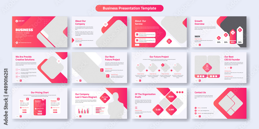 Canvas Prints creative business powerpoint presentation slides template design. use for modern keynote presentatio