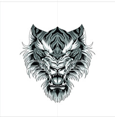 Fototapeta premium tiger head vector