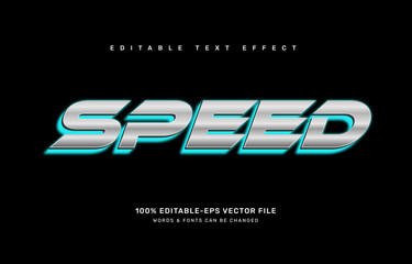 Speed editable text effect template