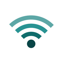 simple wifi simple icon technology isolated on white