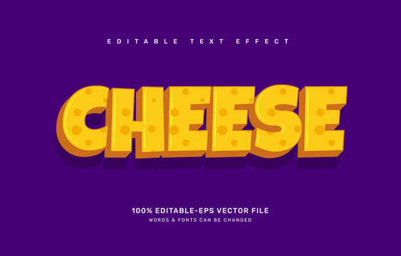 Cheese editable text effect template