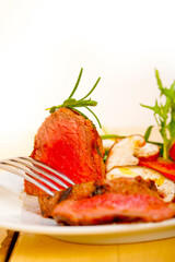 beef filet mignon grilled with vegetables