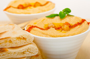 Hummus with pita bread