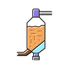leaching aluminium production color icon vector illustration