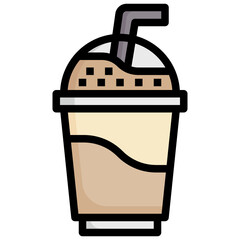 FRAPPE filled outline icon,linear,outline,graphic,illustration