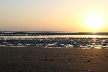 sunset on the beach