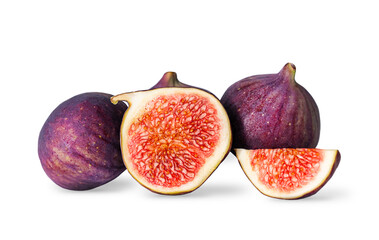 Fig fruits on a white background