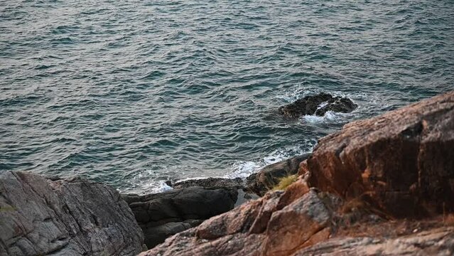Slow motion sea of thailand,Landscape view of beach sea in summer day	