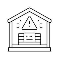 controlled implosions dynamite line icon vector illustration