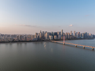 Obraz premium city skyline in hangzhou china