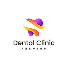 dental clinic colorful logo vector
