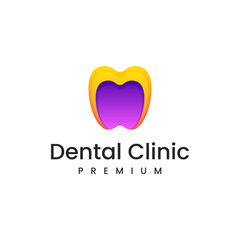 dental clinic colorful logo vector
