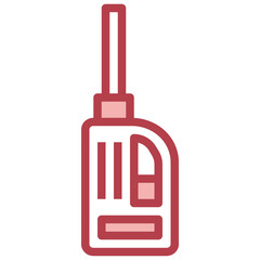 Obraz premium LIGHTER red line icon,linear,outline,graphic,illustration