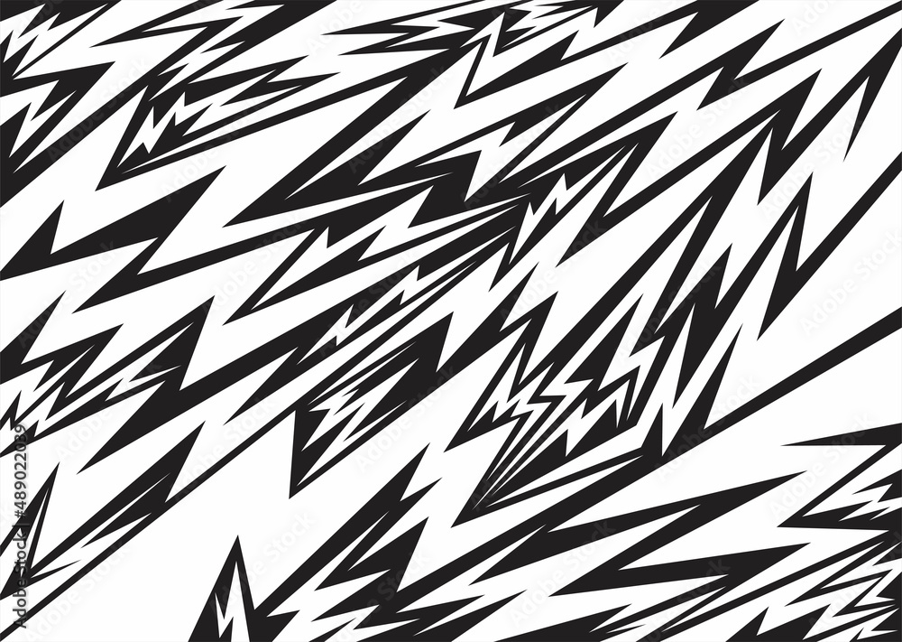 Poster abstract background with various sharp, zigzag and lightning pattern