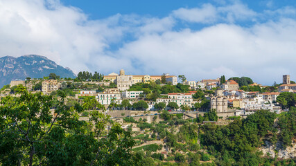 Fototapeta na wymiar View of Ravello village on the Amalfi Coast in Italy. Campania, Italy