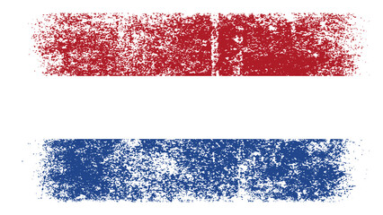 Netherlands Flag Distressed Grunge Vintage Retro. Isolated on White Background
