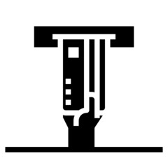 ATM glyph icon,linear,outline,graphic,illustration