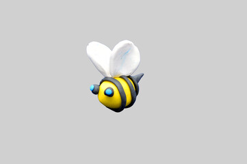 a bee made of plasticine