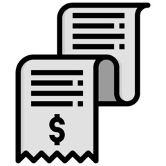RECIPT filled outline icon,linear,outline,graphic,illustration